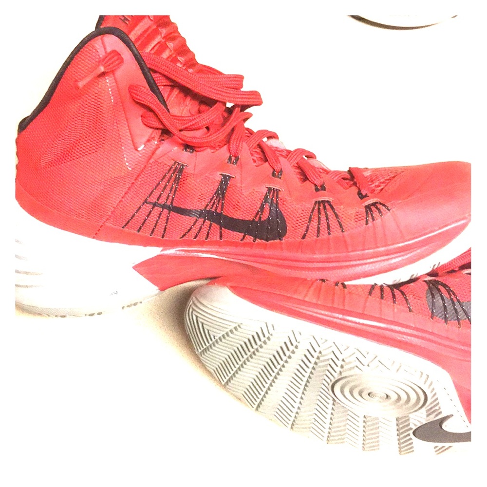 Nike, hyper-dunk, Red, Sz 10.5